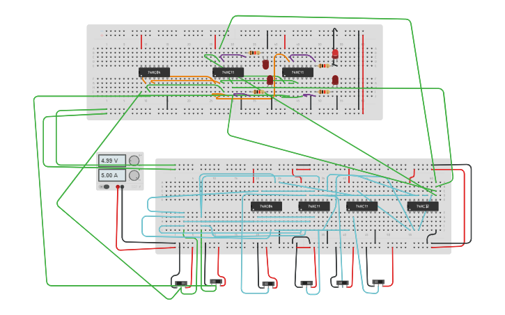 Circuit design MUX DEMUX - Tinkercad