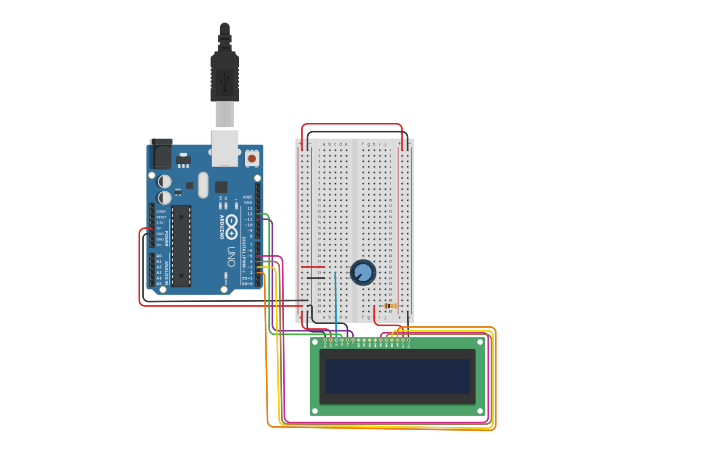 Circuit design Lesson 22: LCD | Tinkercad