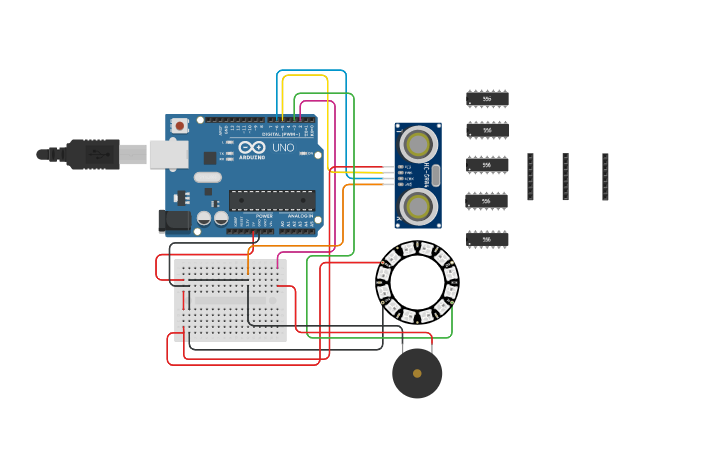 Circuit design FY: Smart Zebra Crossing - Tinkercad