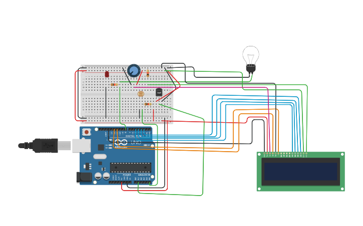 Circuit design Automated Street Light - Tinkercad