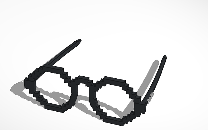 3d Design Minecraft Glasses Tinkercad