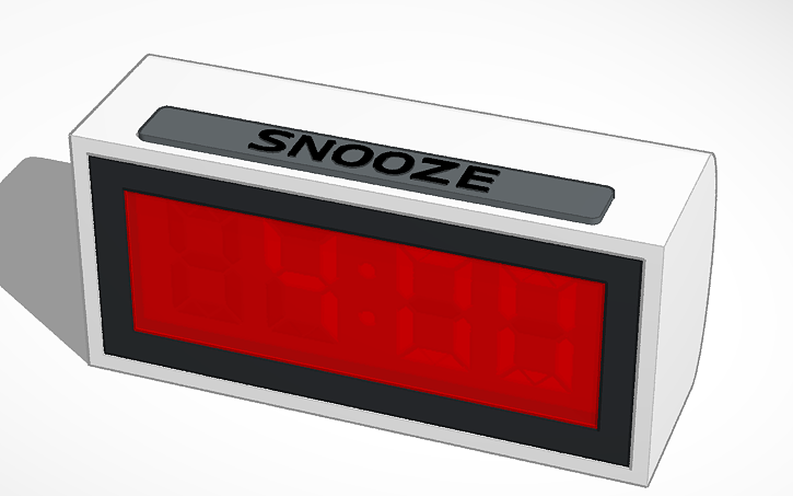 3d Design Digital Alarm Clock Tinkercad 6957