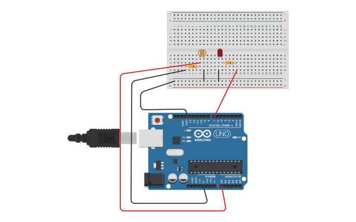 Circuit Design Light Activated Led Tinkercad