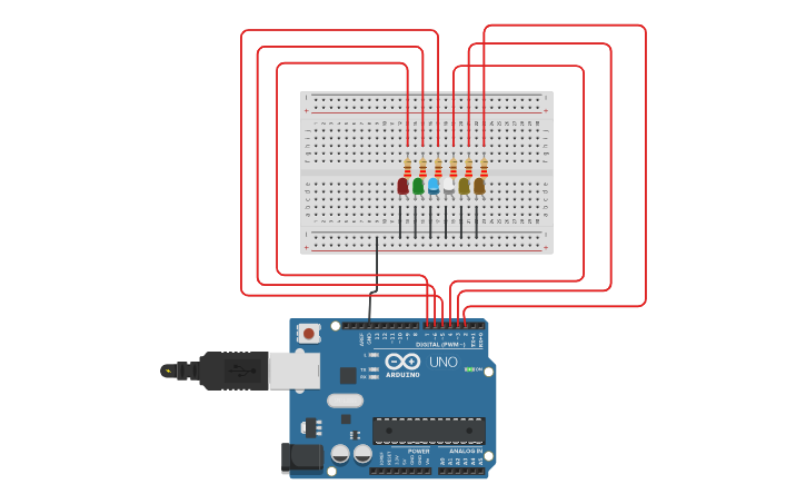 Circuit design EJERCICIO - DE CLASE | Tinkercad