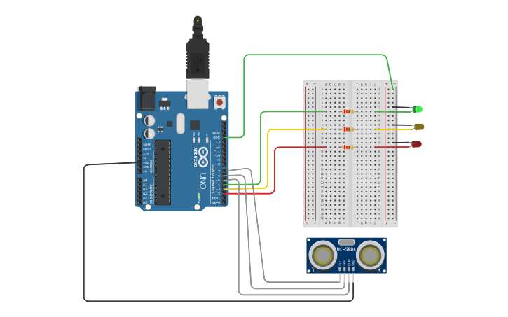 Circuit design TinkerCad 1 Traffic Light - Tinkercad