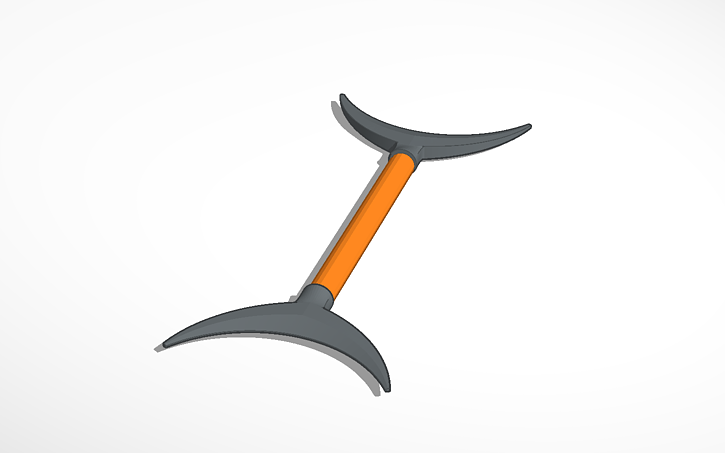 3D design Double Sided Rope Cutter (Or Pickaxes) | Tinkercad