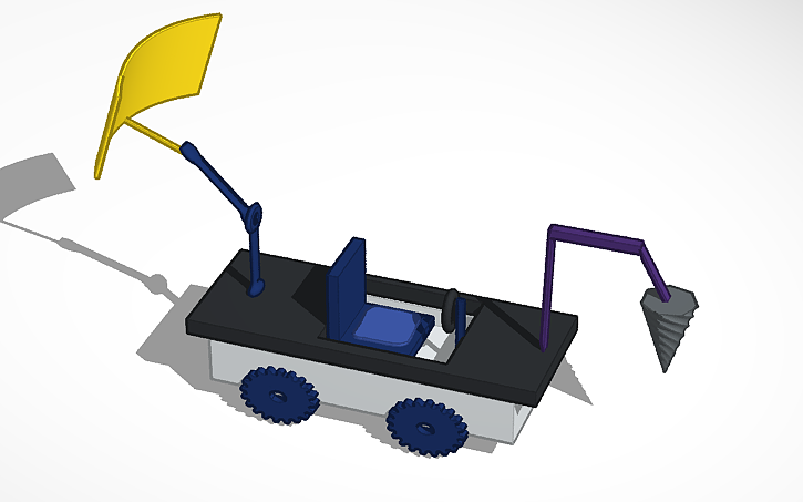 3D design Rover Lunar - Tinkercad