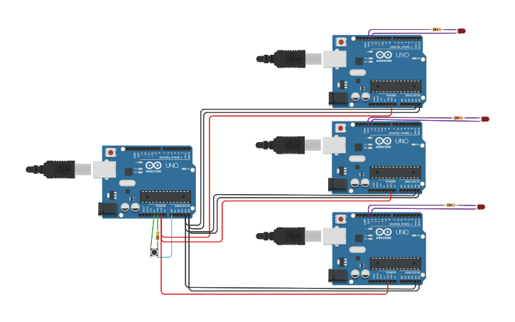 Circuit design master slave - Tinkercad