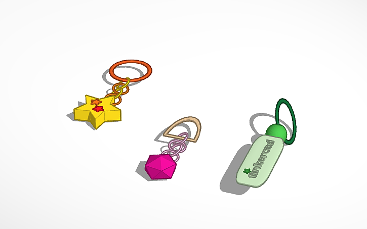 3D design keychains - Tinkercad