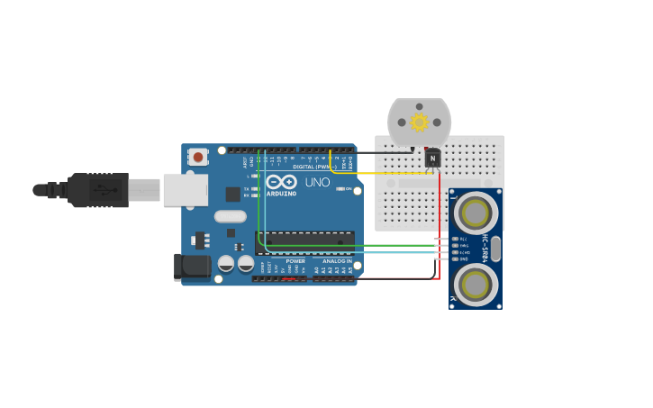Circuit design SPEED OF MOTOR USING SENSOR - Tinkercad