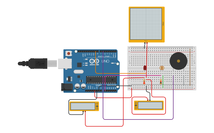 Circuit design função map e tone - Tinkercad