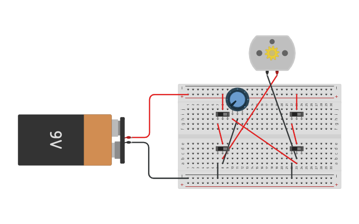 Circuit design 1.DC Motor - Tinkercad