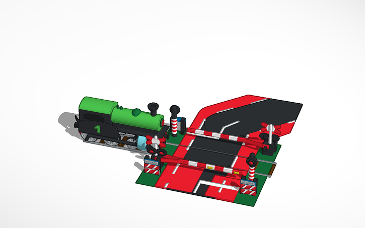 Dutch Guarded Level Crossing Template Design Tinkercad