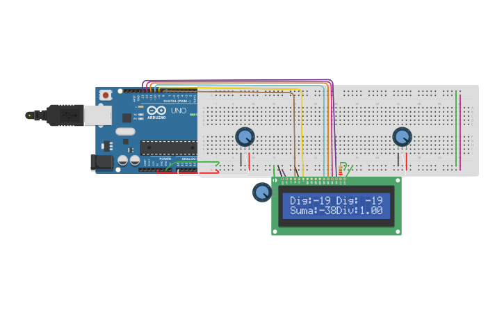 Circuit Design Calculadora + Y   - Tinkercad