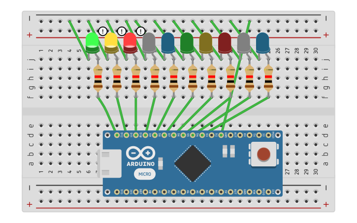 Circuit design running blink - Tinkercad