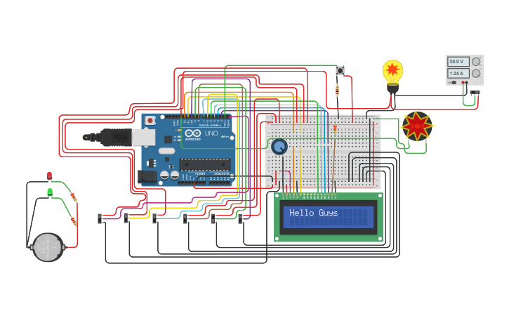 Arduino Defuse Bomb Circuit design DEFUSE_BOMB - Tinkercad