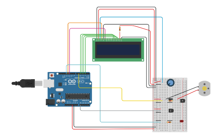 Circuit design Automatic room temperature controller - Tinkercad