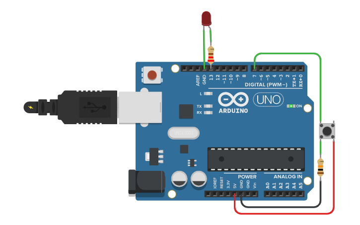 Circuit design LED Kelap Kelip 3 Mode | Tinkercad