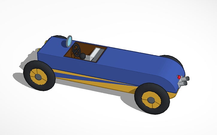 3D design classic racecar - Tinkercad