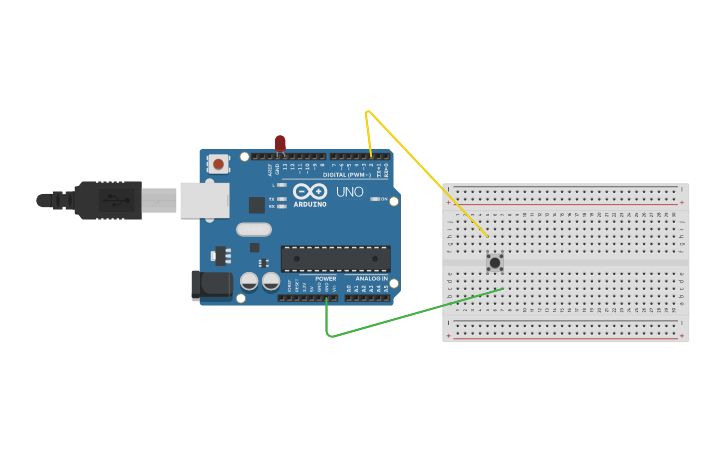 Circuit design ButtonExample | Tinkercad