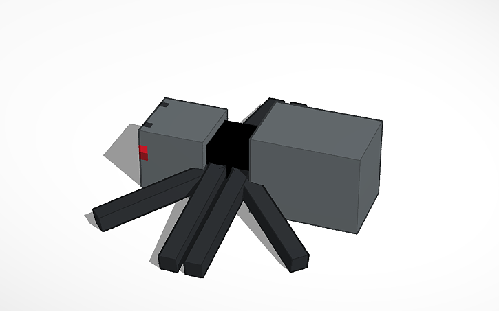 3d Design Minecraft Spider Tinkercad 