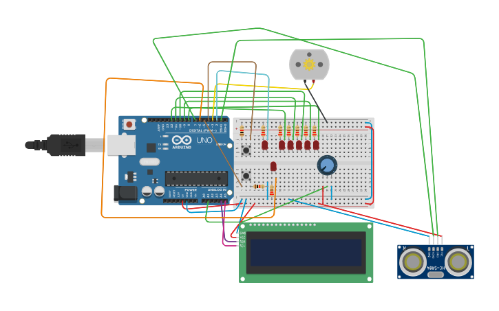 Circuit design CABLAGE TINKERCAD EXAM - Tinkercad