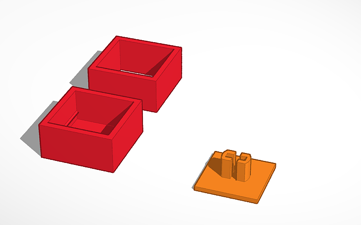 3D design Keycap Base Pieces - Tinkercad