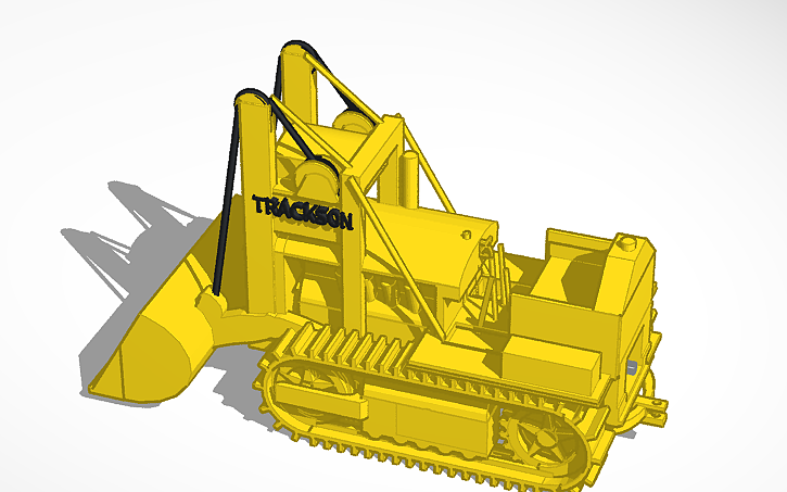 Trackson Loader 3D design Caterpillar D2 with trackson loader - Tinkercad