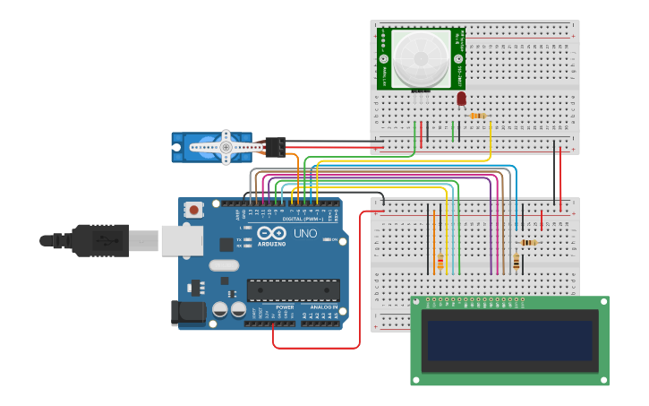 Circuit design Automatic Alcohol Dispenser with Arduino - Tinkercad