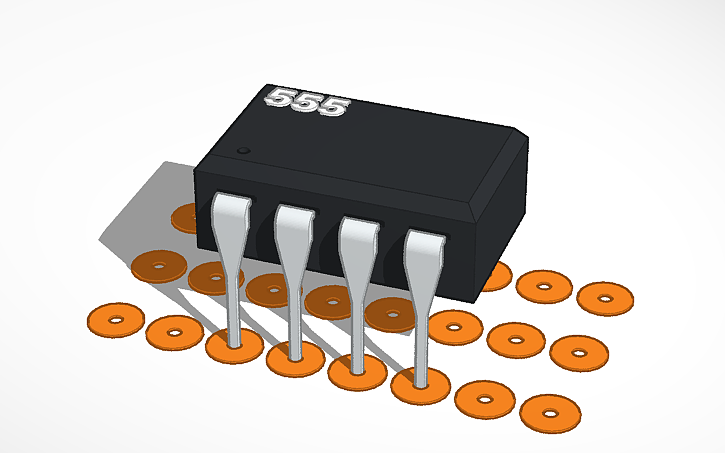 3D design Giant NE555 Timer IC - Tinkercad