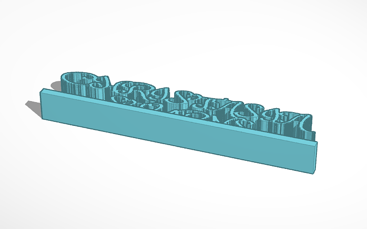 3D Design NAME PLATE Tinkercad