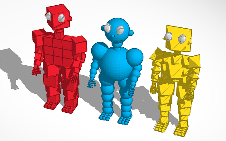 Bot Figure Shape 3D design Shape Bots | Tinkercad