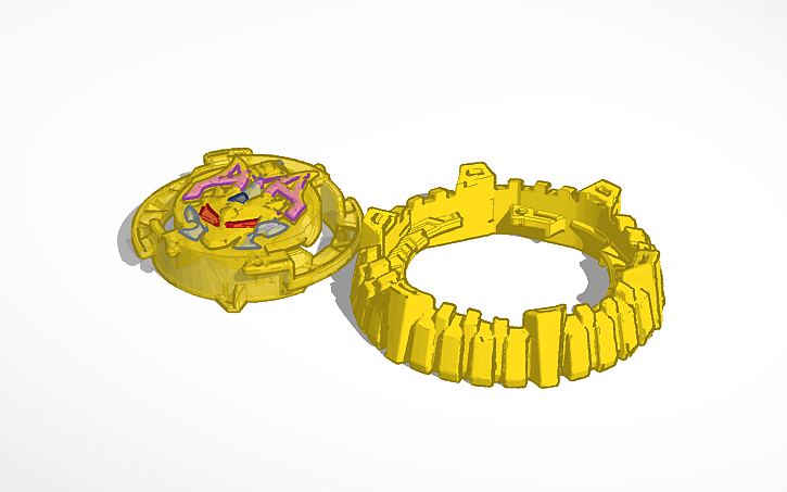 3D design Beyblade Burst Quad Drive Nether Anubis A7 - Tinkercad