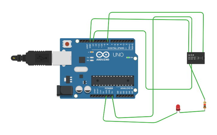 Circuit design Relay Module Arduino - Tinkercad