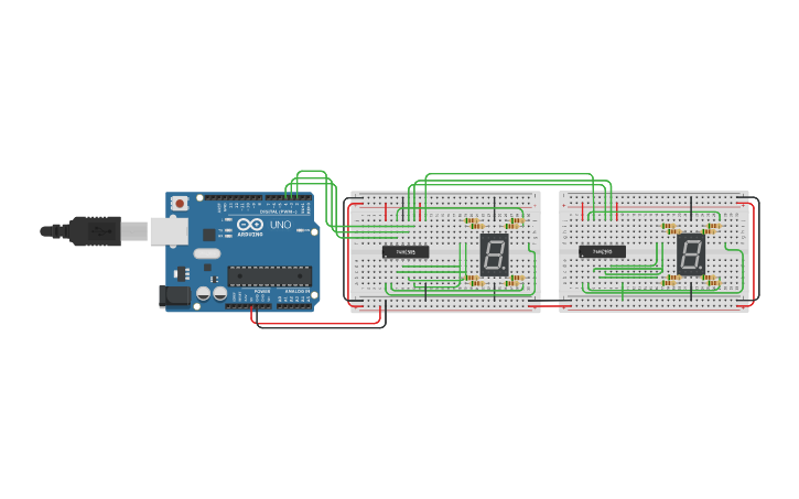 Circuit Design 2 Seven Segment Display Counter Tinkercad 8780