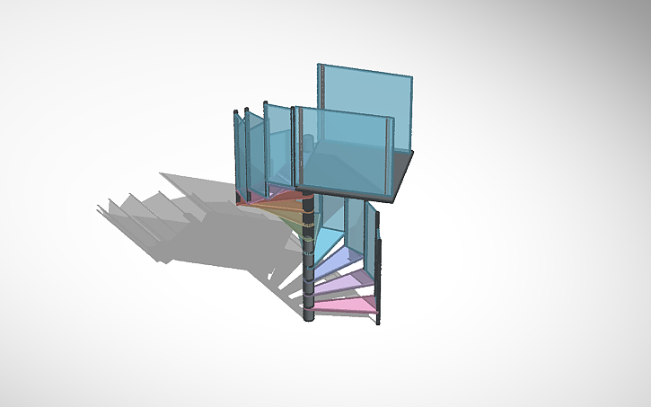 3D design Escalera de caracol - Tinkercad