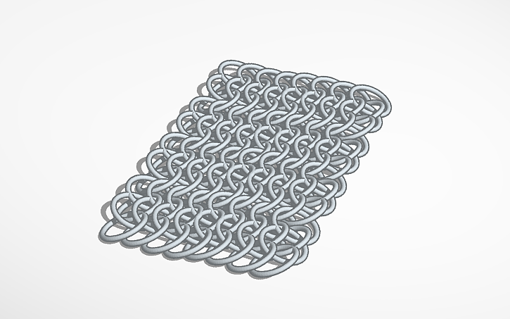 3D design chainmail - Tinkercad