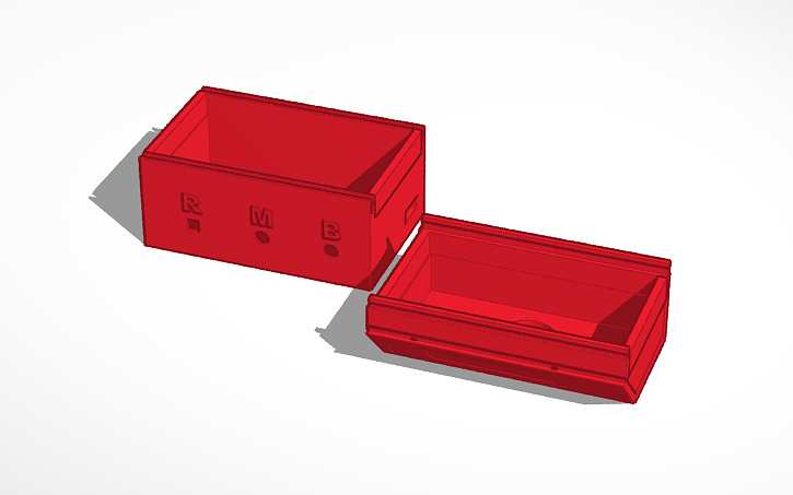 3D design Clock Box - Tinkercad