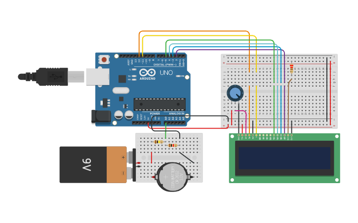 Circuit design Elan10_Voltmeter - Tinkercad