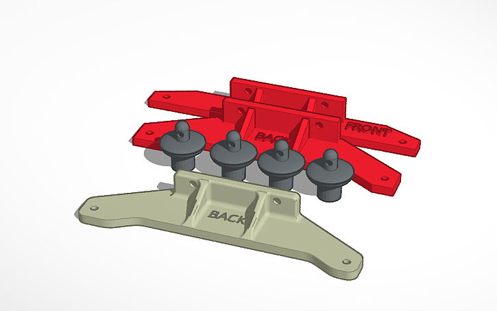 3D design redcat black mounts for slash body | Tinkercad