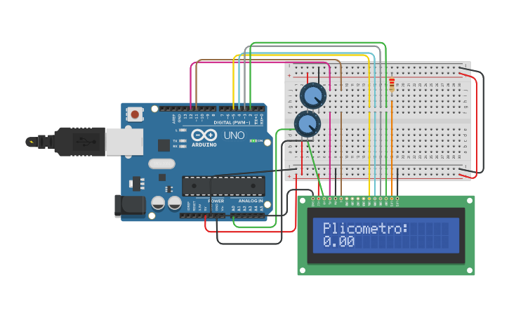 Circuit design Plicometro | Tinkercad