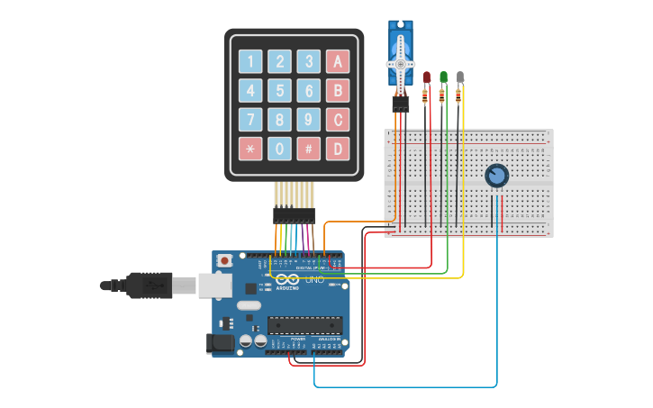 Circuit design Copy of 14 Locking device state machine | Tinkercad