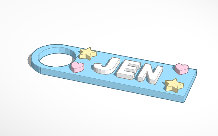 Autodesk Keychain 3D design Keychain #1 | Tinkercad