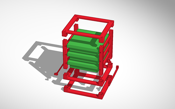 3D design NUC Server Rack - Tinkercad