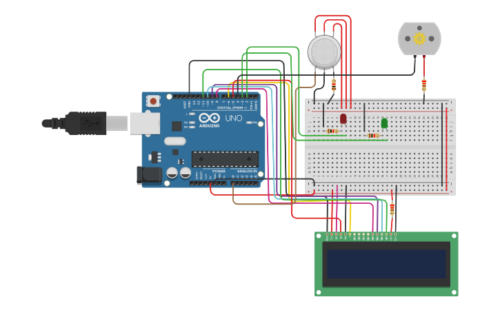 Circuit design RANGKAIAN SENSOR ASAP - Tinkercad