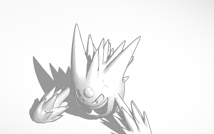 3d Design Pokemon Mega Gengarall White Tinkercad