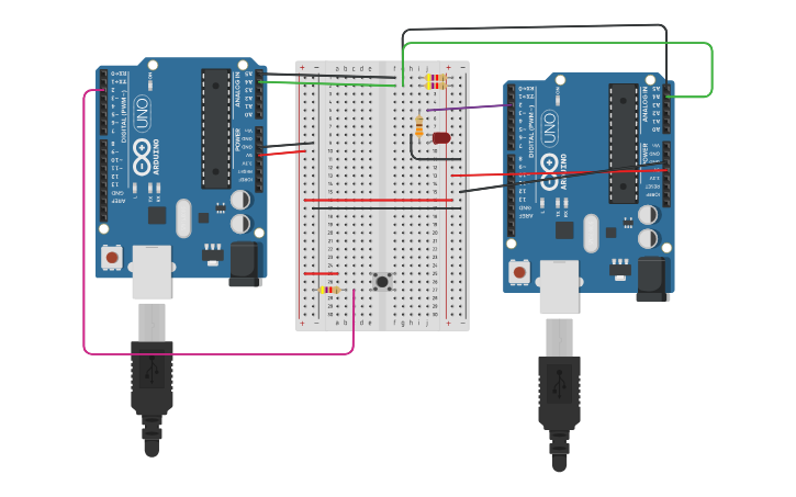 Circuit design Master-Slave - Tinkercad