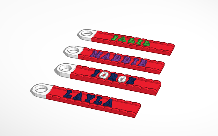Keychains Cad Block 3D design Keychains/Homies - Tinkercad