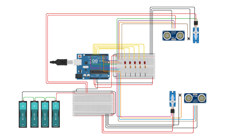 Circuit design Arduino Duo Project | Tinkercad