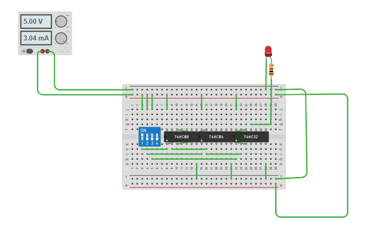 Circuit design Using Basic Gates - Tinkercad